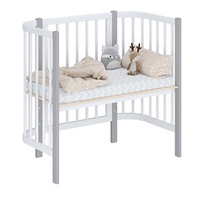 Приставная кровать POLINI Kids Simple 105 Белый / Серый в Радужном - предосмотр 1