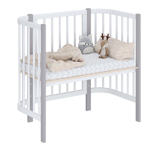 Приставная кровать POLINI Kids Simple 105 Белый / Серый в Пыть-Яхе - изображение 1