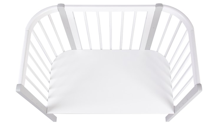Кроватка детская приставная POLINI Kids Simple 120 Белый / Серый в Пыть-Яхе - изображение 3