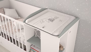 Детская кровать-трансформер с комодом POLINI Kids Ameli 800 Белый / Серый, серия AMELI в Лангепасе - предосмотр 3