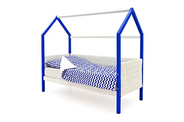 Кровать-домик в детскую «Svogen сине-белый» мягкая в Лангепасе