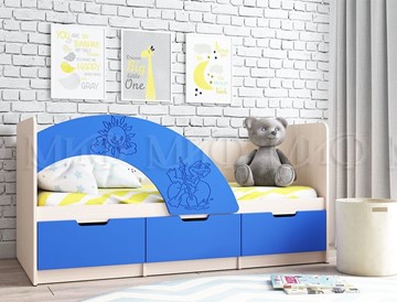 Кровать детская Юниор-3, синий матовый в Сургуте