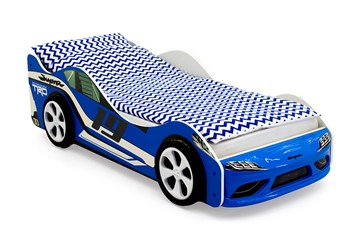 Кровать-машина детская Супра синяя в Когалыме - предосмотр