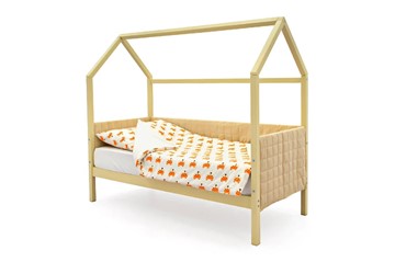 Кровать-домик детская «Svogen бежевый» мягкая в Лангепасе