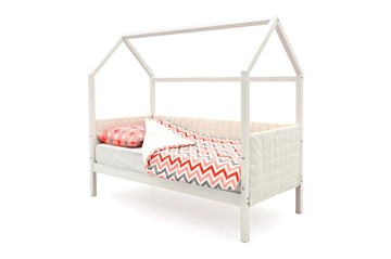 Кровать-домик в детскую «Svogen белая» мягкая в Нижневартовске