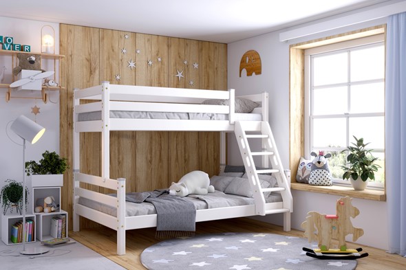 Двухъярусная детская кровать Адель, Белый в Нижневартовске - изображение
