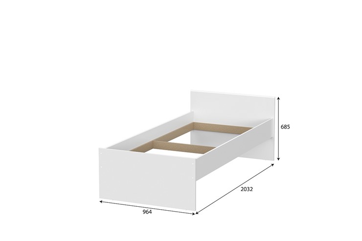 Детская выкатная кровать Токио, белый текстурный (одинарная (0,9х2,0) + выкатная) в Нижневартовске - изображение 3