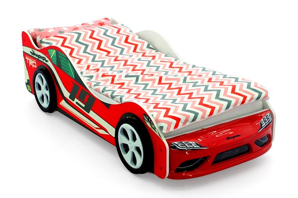 Кровать-машина в детскую Супра красная в Когалыме - изображение
