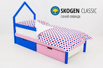 Детская кровать-домик мини Skogen синий-лаванда в Урае - предосмотр