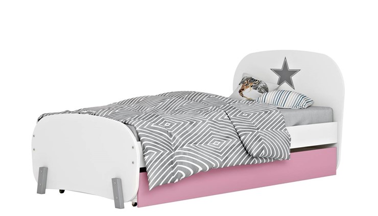 Комплект мебели для детской POLINI Kids Mirum №4 Белый / Серый / Розовый в Урае - изображение 5