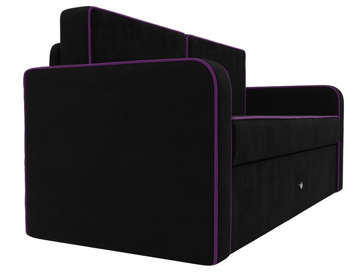 Детский диван Смарт, Черный/Фиолетовый (Микровельвет) в Лангепасе - изображение 7