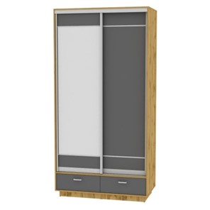 Шкаф 2-х дверный Весенний HK3, 2385х1200х600 (D1D2), ДВ-Графит в Лангепасе