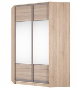 Угловой шкаф Аларти (YA-230х1400(602) (2) Вар. 2; двери D3+D3), с зеркалом в Лангепасе
