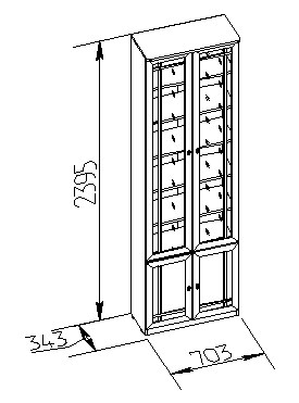 Шкаф для книг Sherlock 32, Дуб Сонома в Нижневартовске - изображение 3