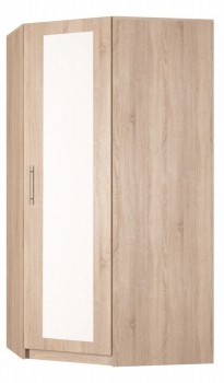 Шкаф угловой Реал (YR-198х1034 (7)-М, Вар.1), с зеркалом в Когалыме - изображение