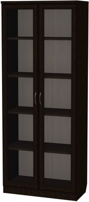 Шкаф со стеклянными дверцами 218, цвет Венге в Советском - изображение