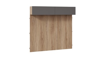 Шкаф настенный с декоративными панелями Порто (366) СМ-393.21.023-24 (Яблоня Беллуно/Графит софт) в Урае