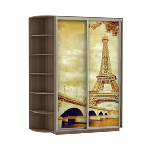 Шкаф 2-дверный Экспресс 1700x600x2200, со стеллажом, Париж/шимо темный в Сургуте