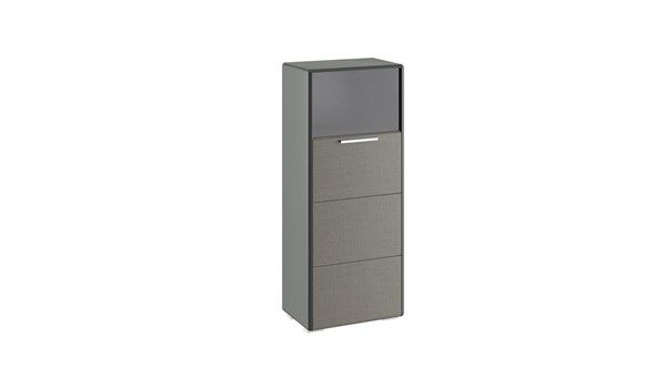 Шкаф Наоми комбинированный одностворчатый, цвет Фон серый, Джут ТД-208.07.28 в Урае - изображение