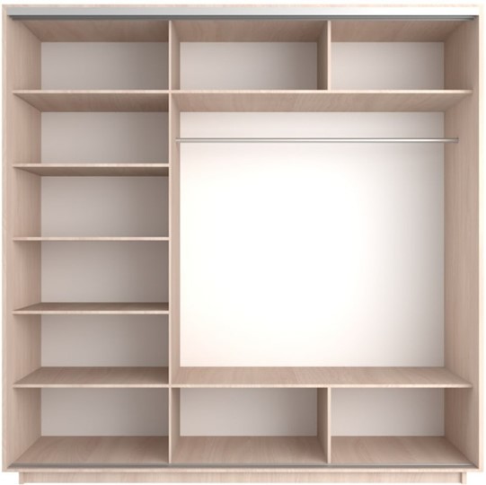 Шкаф 3-створчатый Экспресс (Комби) 2400х600х2400, дуб молочный в Нижневартовске - изображение 1