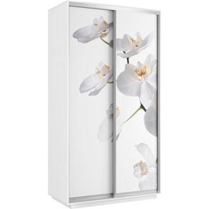 Шкаф Хит 1200x600x2200, белая орхидея, белый снег в Нягани