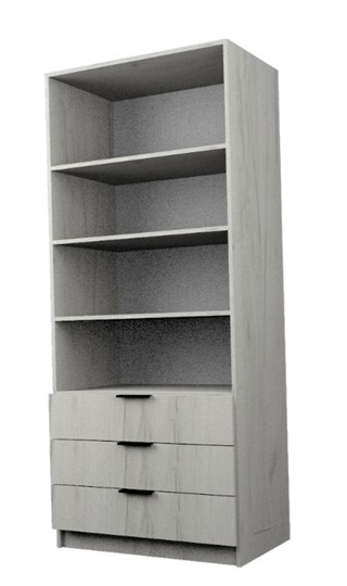 Шкаф двухдверный ЭШ2-РС-23-8-3я, Дуб Крафт белый 190х80х52 в Нижневартовске - изображение 1