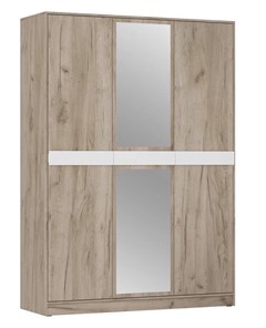 Шкаф распашной ШРК-3 Шарм с зеркалом Дуб Крафт Серый/Белый Бриллиант в Пыть-Яхе