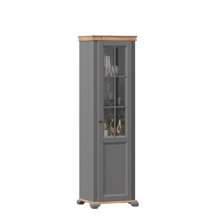 Шкаф одностворчатый в гостинную правый Амели (Оникс серый) ЛД 642.930 в Лангепасе - изображение