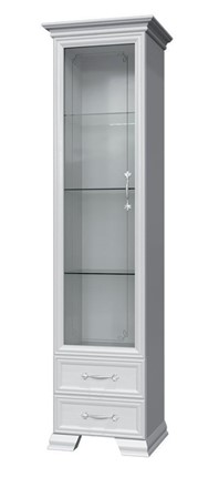 Шкаф-витрина Грация ШР-1, белый, 1 стекло, 420 в Радужном - изображение
