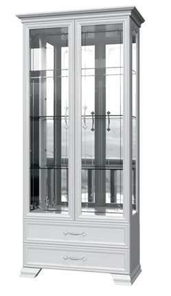 Шкаф-витрина Грация ШР-2, белый, 4 стекла в Радужном - изображение
