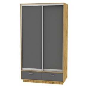 Шкаф 2-дверный Весенний HK7, 2155х1200х600 (D3D3), ДВ-Графит в Сургуте