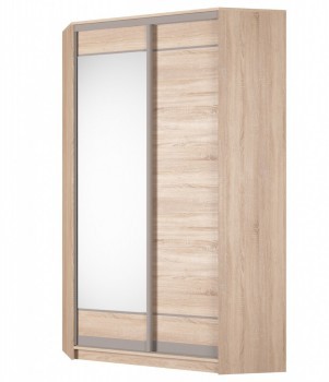 Шкаф Аларти (YA-230х1250(602) (2) Вар. 4; двери D1+D2), с зеркалом в Нижневартовске - изображение