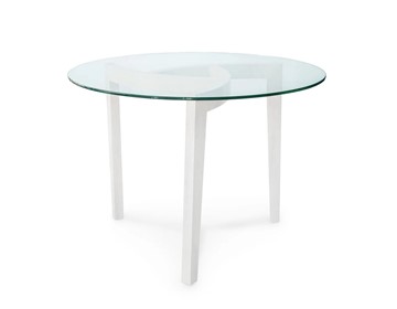 Стеклянный столик Оникс-1, Выбеленный дуб/Прозрачное стекло в Урае