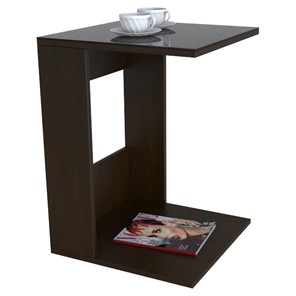 Журнальный стол BeautyStyle - 3, венге/стекло черное в Когалыме