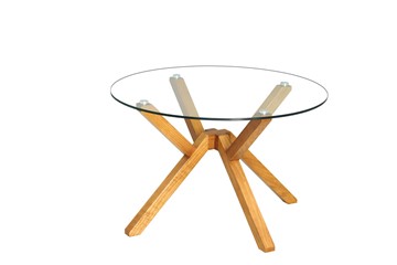 Стеклянный столик Берген-2, натуральный массив в Сургуте