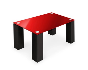 Журнальный столик Колизей-8, черный/красное стекло в Радужном