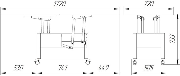 Складной стол-трансформер Дебют-3, венге темный/хром в Нижневартовске - изображение 2