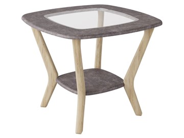 Круглый столик Мельбурн, серый бетон/дуб сонома в Нижневартовске