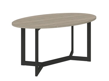 Овальный стол Триада-16Д, Черный/Натюрель в Нижневартовске