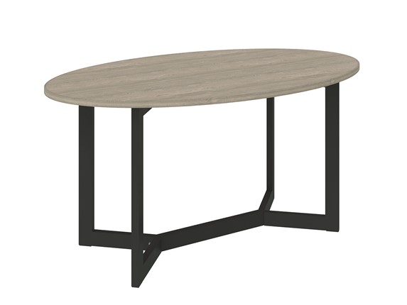Овальный стол Триада-16Д, Черный/Натюрель в Когалыме - изображение