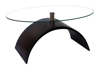 Стеклянный столик Колизей-7, цвет венге в Нижневартовске