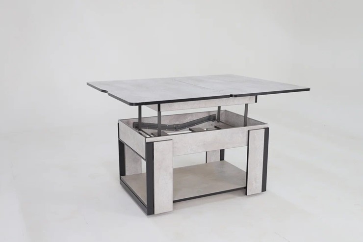 Журнальный стол-трансформер Дэнс, цемент светлый в Нягани - изображение 3
