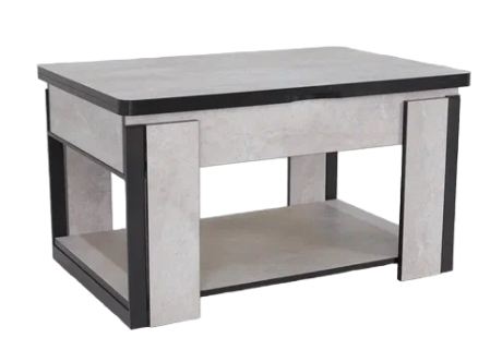 Журнальный стол-трансформер Дэнс, цемент светлый в Нягани - изображение
