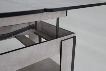 Журнальный стол-трансформер Дэнс, цемент светлый в Нягани - предосмотр 6