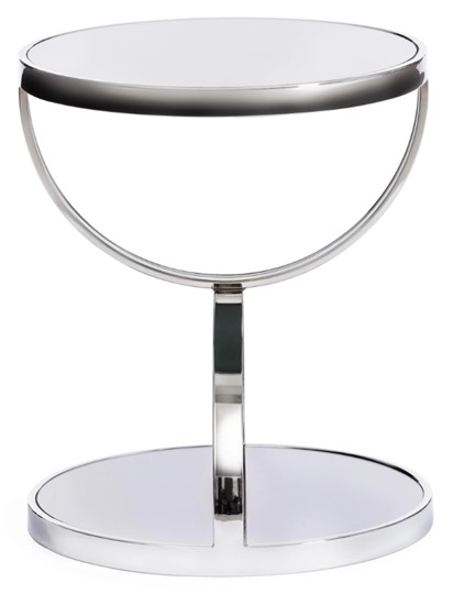 Кофейный столик GROTTO (mod. 9157) металл/дымчатое стекло, 42х42х50, хром в Нефтеюганске - изображение 1