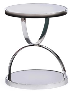 Кофейный столик GROTTO (mod. 9157) металл/дымчатое стекло, 42х42х50, хром в Советском