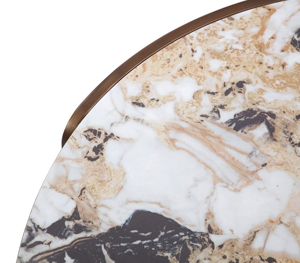 Столик CT3095CL (D90) белая керамика /бронзовый в Лангепасе - изображение 2