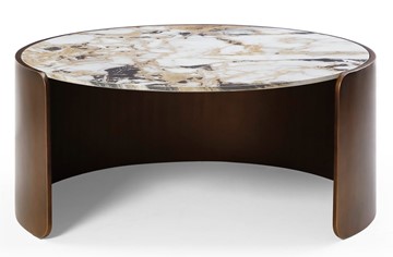 Столик CT3095CL (D90) белая керамика /бронзовый в Лангепасе
