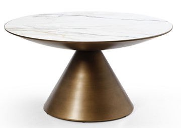 Круглый столик CT9346CI (D90) белая керамика в Нижневартовске