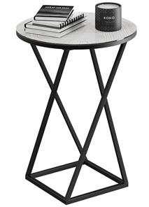 Круглый столик ДП 1-03-05 исп. 2 (Черный/Стекло с рисунком Песок) в Урае